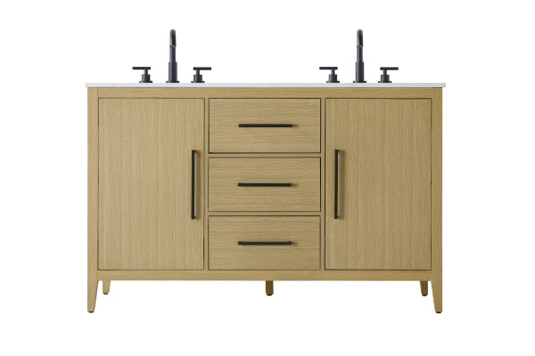 Kitchen And Bath Vanity Cabinet 2Dr 3Dw 54X21 5X35 Honey Brown Vf29354Dmhb
