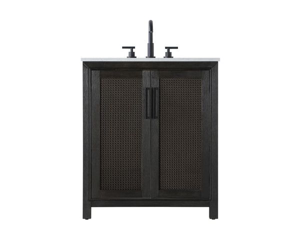 Kitchen And Bath Vanity Cabinet 2Dr 30X21 5X35 Chocolate Oak Vf29530Co