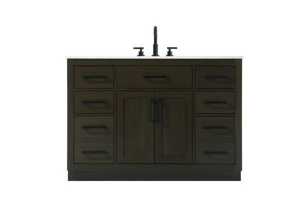 Kitchen And Bath Vanity Cabinet 2Dr7Dw 48 W X 22 D X 35 H Mocha Brown Vf29748Mmb