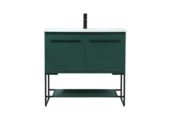 Kitchen And Bath 36 Inch Single Bathroom Vanity In Green Vf42536Mgn