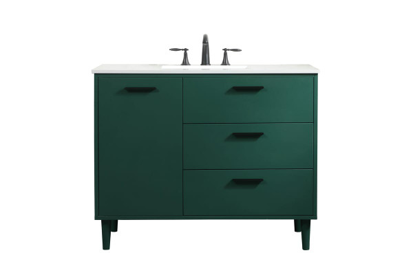 Kitchen And Bath 42 Inch Bathroom Vanity In Green Vf47042Mgn