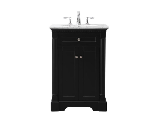 Kitchen And Bath 24 Inch Single Bathroom Vanity Set In Black Vf53024Bk