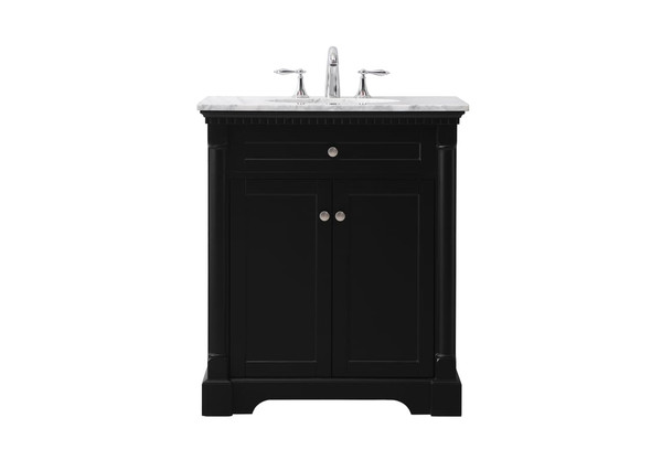 Kitchen And Bath 30 Inch Single Bathroom Vanity Set In Black Vf53030Bk