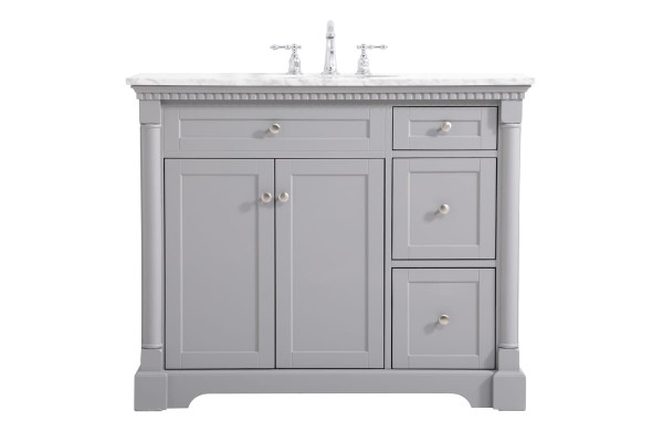 Kitchen And Bath 42 Inch Single Bathroom Vanity In Grey Vf53042Gr