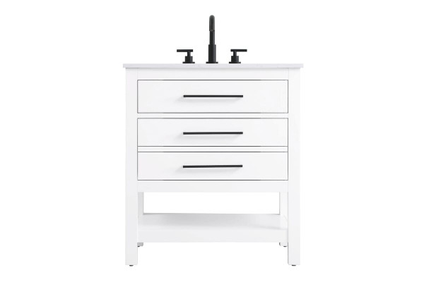 Kitchen And Bath Vanity Cabinet 2Dw 30 W X 22 D X 34 H White Vf60530Wh