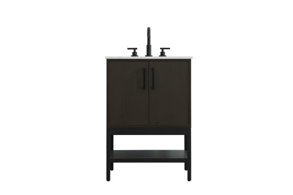 Kitchen And Bath Vanity Cabinet 2Dr 24 X22 X34 Mocha Brown Vf60724Mmb