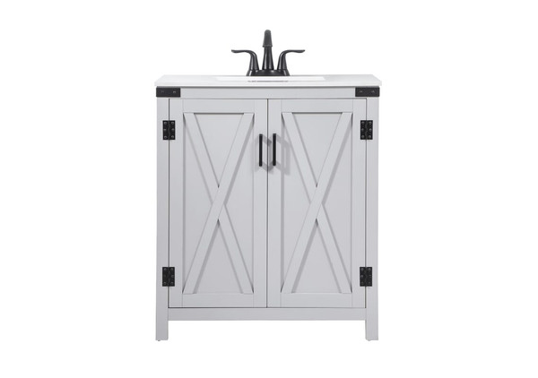 Kitchen And Bath 30 Inch Single Bathroom Vanity In Grey Vf90230Gr