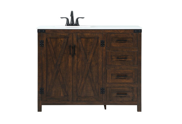 Kitchen And Bath 42 Inch Single Bathroom Vanity In Expresso Vf90242Ex