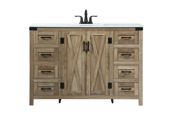 Kitchen And Bath 48 Inch Single Bathroom Vanity In Natural Oak Vf90248Nt