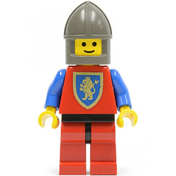 Lego Crusader Lion Red Legs With Black Hips Dark Gray Chin Guard Cas119