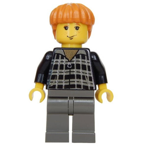 Lego Ron Weasley Black And White Plaid Shirt Hp032