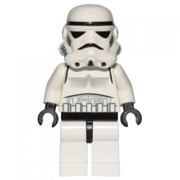 Lego Imperial Stormtrooper Black Head Solid Mouth Helmet Sw036B