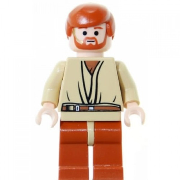 Lego Obi Wan Kenobi Dark Orange Legs Light Flesh Head With Headset Sw152