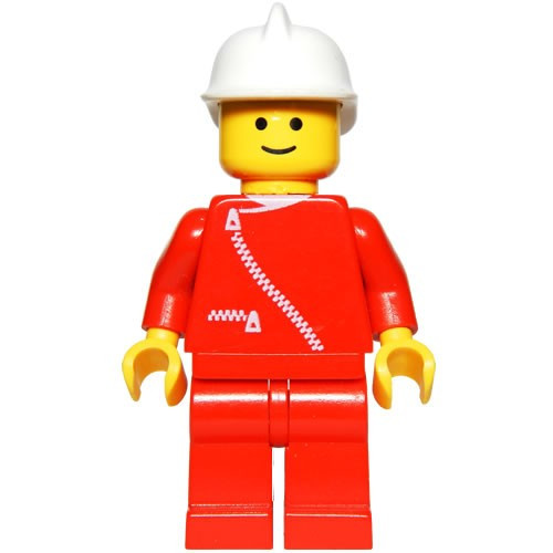 Lego Jacket With Zipper Red Red Legs White Fire Helmet Boat002