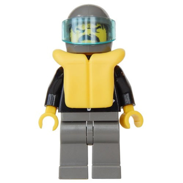 Lego Leather Jacket With Zippers Dark Gray Legs And Helmet Life Jacket 2769 Lea007