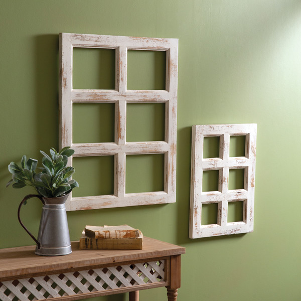 Set Of Two Whitewashed Window Frames 510560 By CTW 1