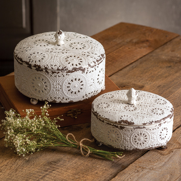 Set Of Two Vintage Trinket Boxes 790099 By CTW 1