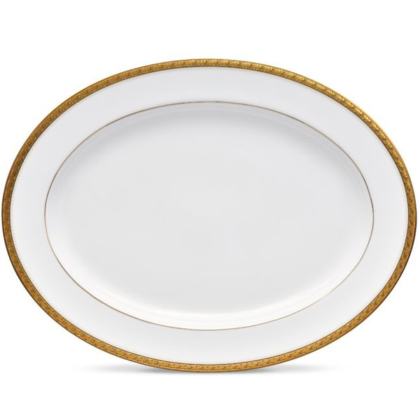 Charlotta Gold Oval Platter, 16" 1716-414 By Noritake
