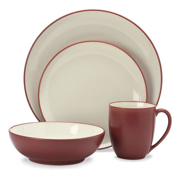 Colorwave Raspberry 4-Piece Coupe Place Setting, Service For 1 8045-04G By Noritake