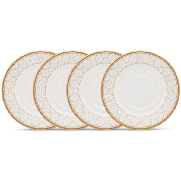 Noble Pearl Set Of 4 Saucers, 6" 4979-403D By Noritake