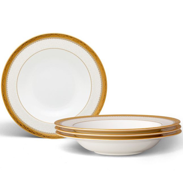 Odessa Gold Set Of 4 Soup Bowls, 8.50", 12 Oz. 4874-407D By Noritake