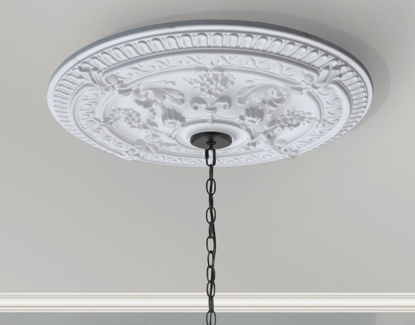 26" Dia White Scroll Rose Ceiling Chandelier Medallion Diy Lighting Wall Decor 10711367 By AFD