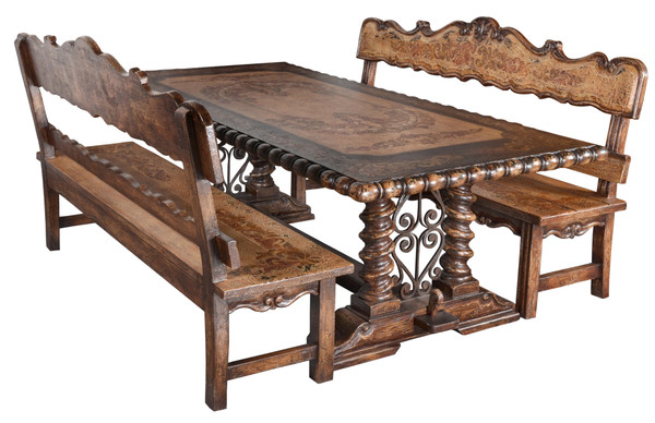 Belruse Bench Dining Table Set Of 3 (Kit) 11240122 By AFD