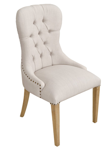 Workshop Tufted Linen Dining Side Chair 12016149 By AFD