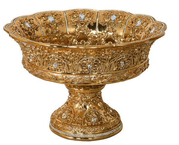Grand Golden Oppulent Pedestal Bowl 12024010 By AFD