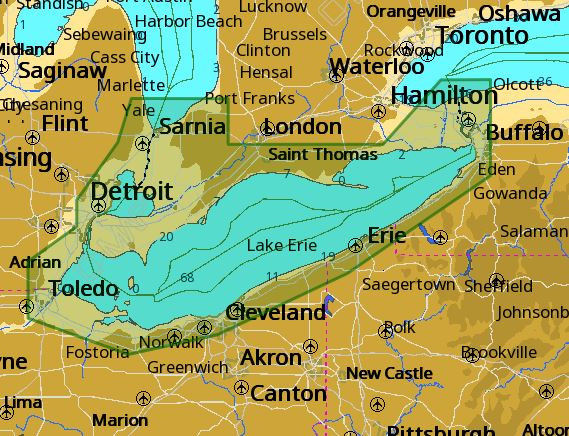 4D Local Lake Erie And Lake St Clair (C-Map - 4D Charts) - SKU178556