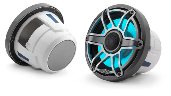 M6 8.8In Coaxial Speakers Titanium Sport Grille With Rgb Led - SKU184396