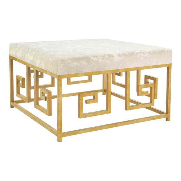 Ella Home Greek Key Ottoman - CT19