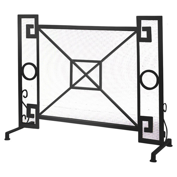 Greek Key Fireplace Screen -  FS05