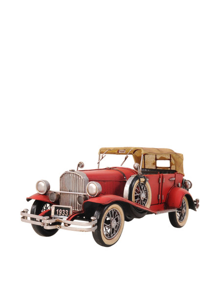 1933 Red Duesenberg J 1:12 AJ026 (Model Kit) By OMH