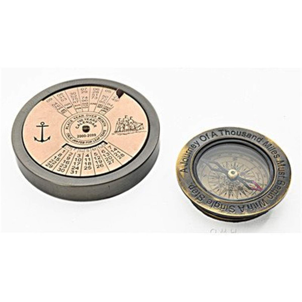 100 Year Calendar & Compass Quote Set Of 2 AK034 By OMH