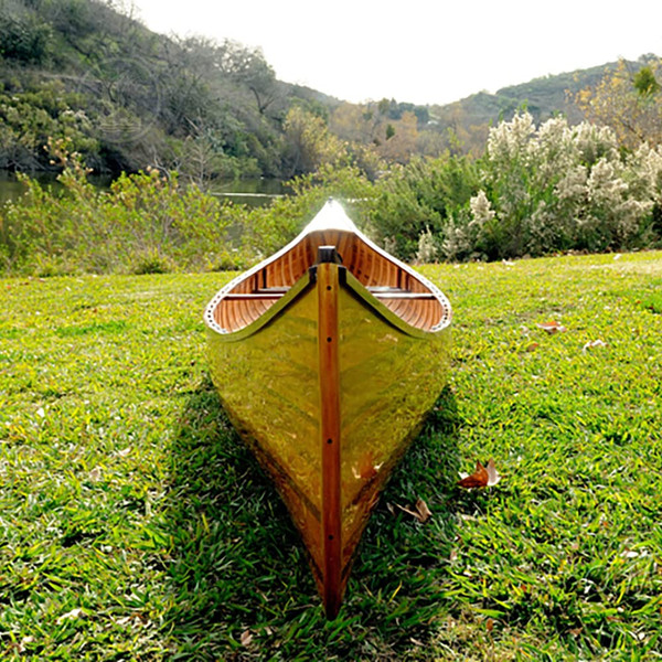 Wooden Canoe With Ribs 18 K013 By OMH