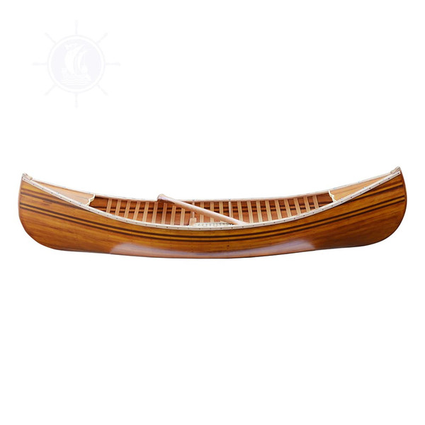 Wooden Canoe With Ribs Matte Finish- 6'L K037M By OMH