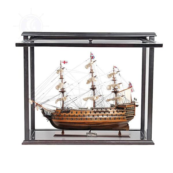Hms Victory Midsize With Display Case Front Open T033B (Model Kit) By OMH