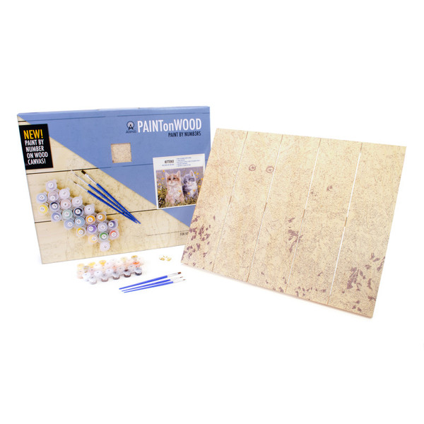 Abroli Large Paint On Wood By Number - Kittens ABILPWK03