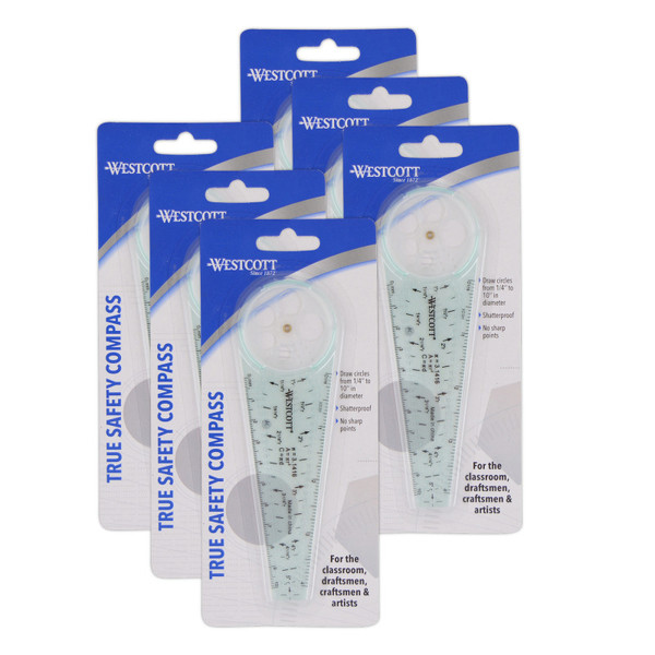 Westcott True Safety Compass, Pack Of 6 ACM00516-6