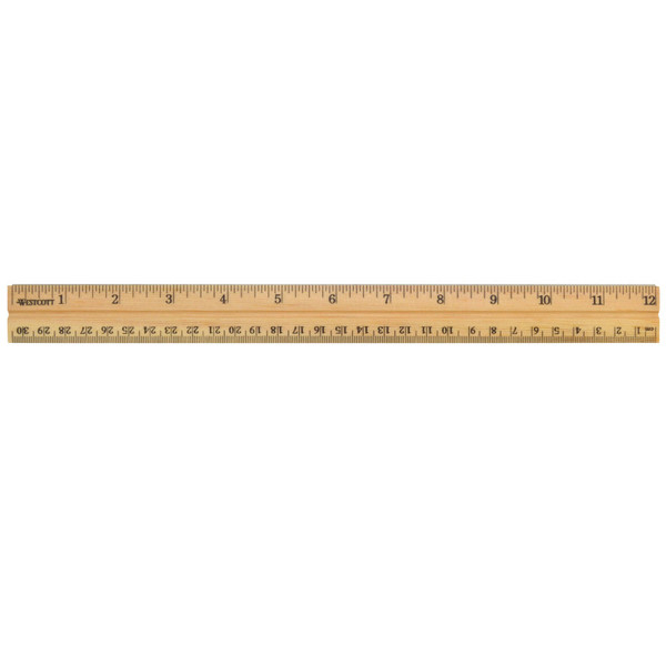 Westcott School Wood Ruler, 12" ACM10377