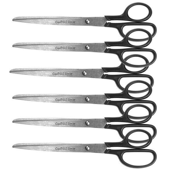 Westcott Contract Stainless Steel Scissors 9", Black, Pack Of 6 ACM10573-6