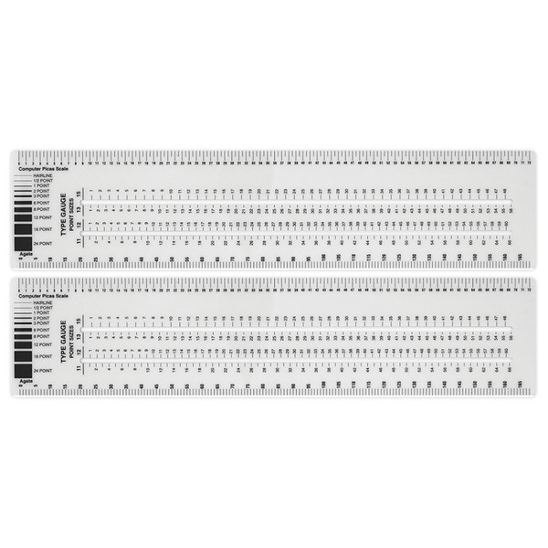 Westcott Graphic Arts Ruler, 3" X 12", Pack Of 2 ACMGA88-2