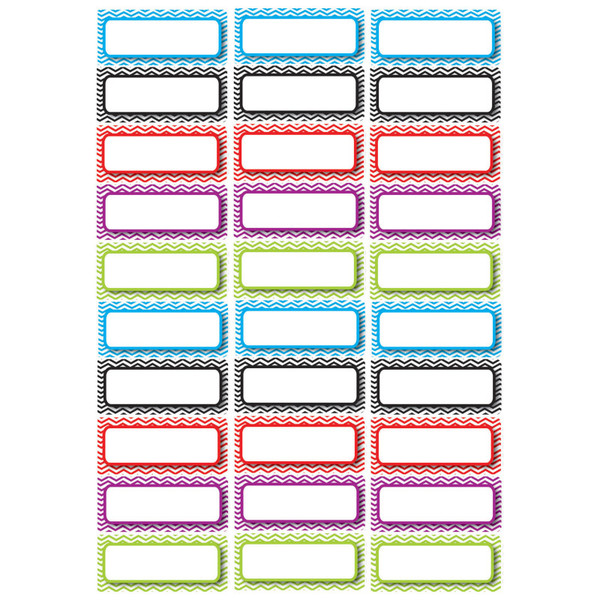 Ashley Die-Cut Magnetic Foam Color Chevron Labels/Nameplates, Pack Of 30 ASH10077