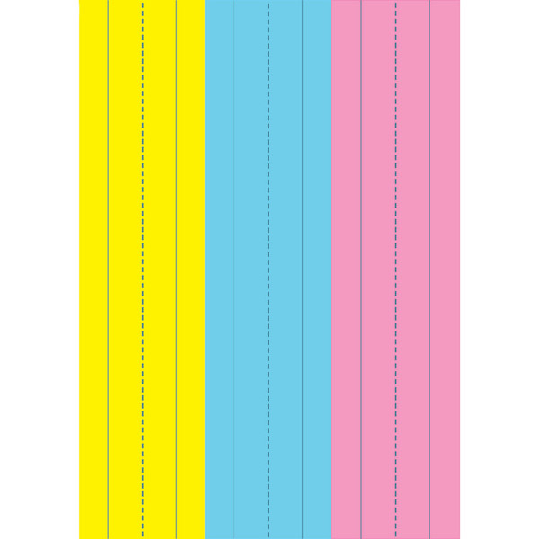 Ashley Die-Cut Magnetic Pink/Blue/Yellow Sentence Strips, 2.75" X 11", Pack Of 3 ASH10129