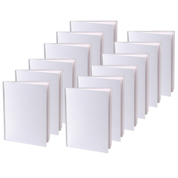 Ashley Hardcover Blank Book 6" X 8" Portrait, White, Pack Of 12 ASH10700-12