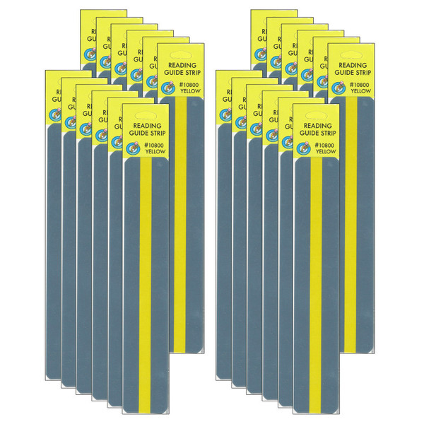 Ashley Sentence Strip Reading Guides, Yellow, 12 Per Pack, 2 Packs ASH10850-2