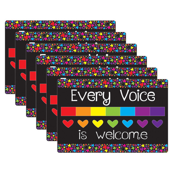 Smart Computer Mouse Pad, 8" X 10", Every Voice Is Welcome Here, Pack Of 6 ASH12500-6