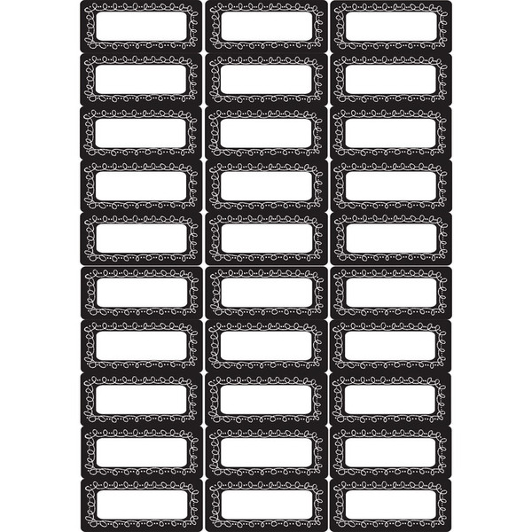 Ashley Die-Cut Magnetic Foam Chalk Loop Labels/Nameplates, 30 Pieces ASH19013