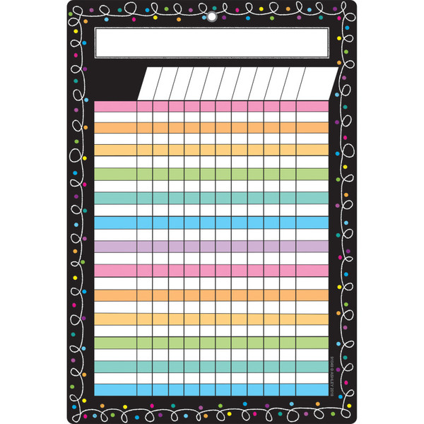 Ashley Smart Poly Chart, 13" X 19", Chalk Dots With Loops Incentive, W/Grommet ASH91049